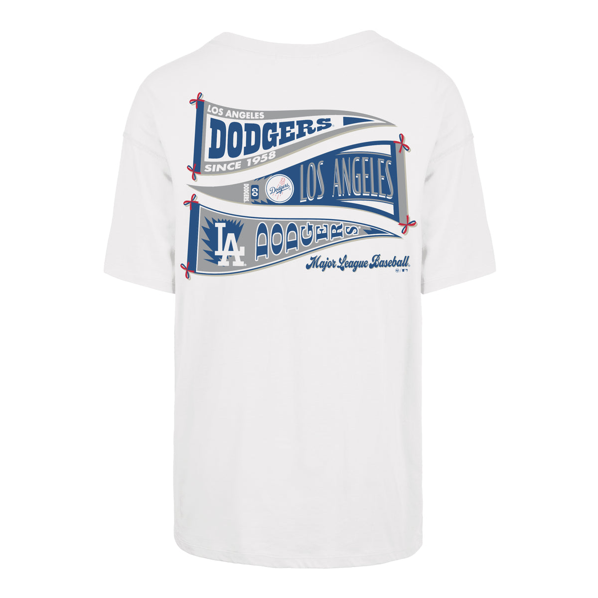 LOS ANGELES DODGERS BOW AND BANNER BACKER '47 SADIE TEE WOMENS