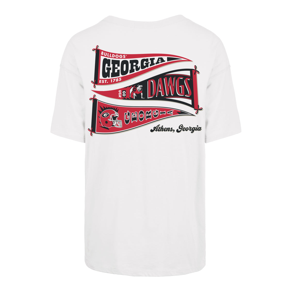 GEORGIA BULLDOGS BOW AND BANNER BACKER '47 SADIE TEE WOMENS