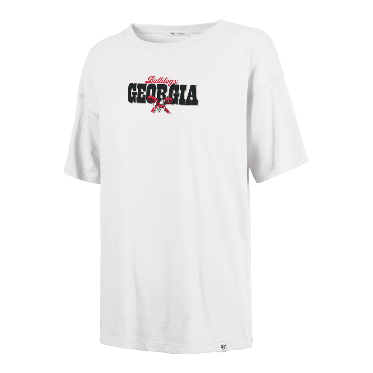 GEORGIA BULLDOGS BOW AND BANNER BACKER '47 SADIE TEE WOMENS