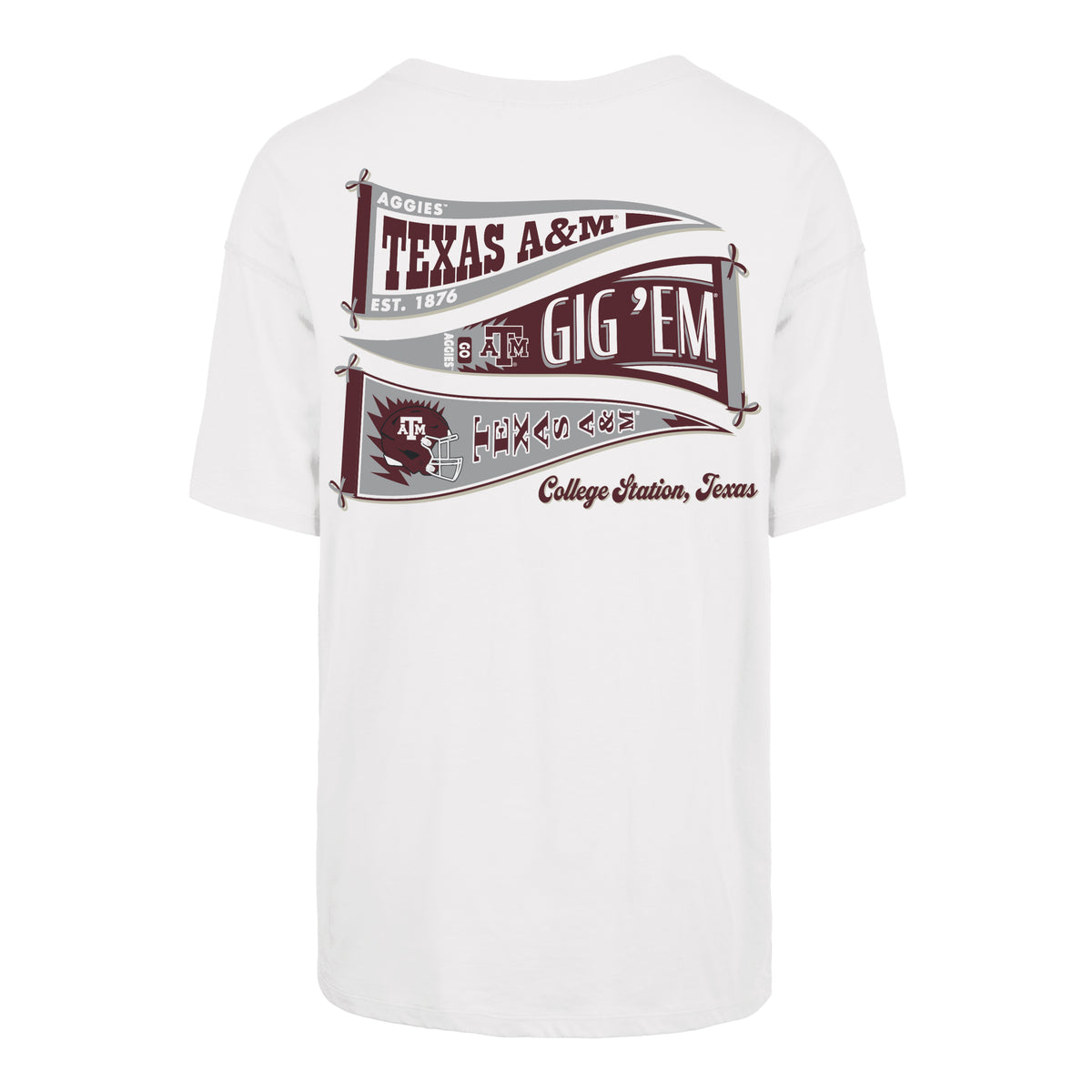 TEXAS A&M AGGIES BOW AND BANNER BACKER '47 SADIE TEE WOMENS