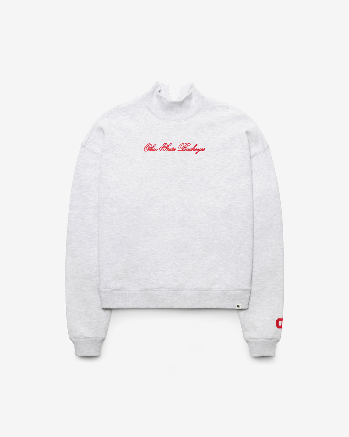 OHIO STATE BUCKEYES SCRIPT '47 MOCK NECK PULLOVER WOMENS