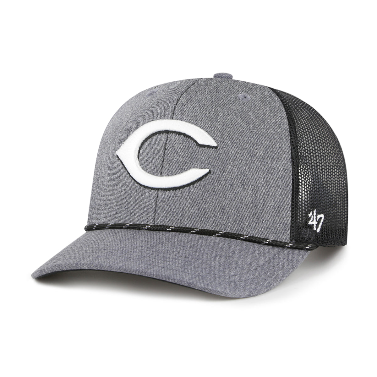CINCINNATI REDS CARBON ROPE '47 TRUCKER
