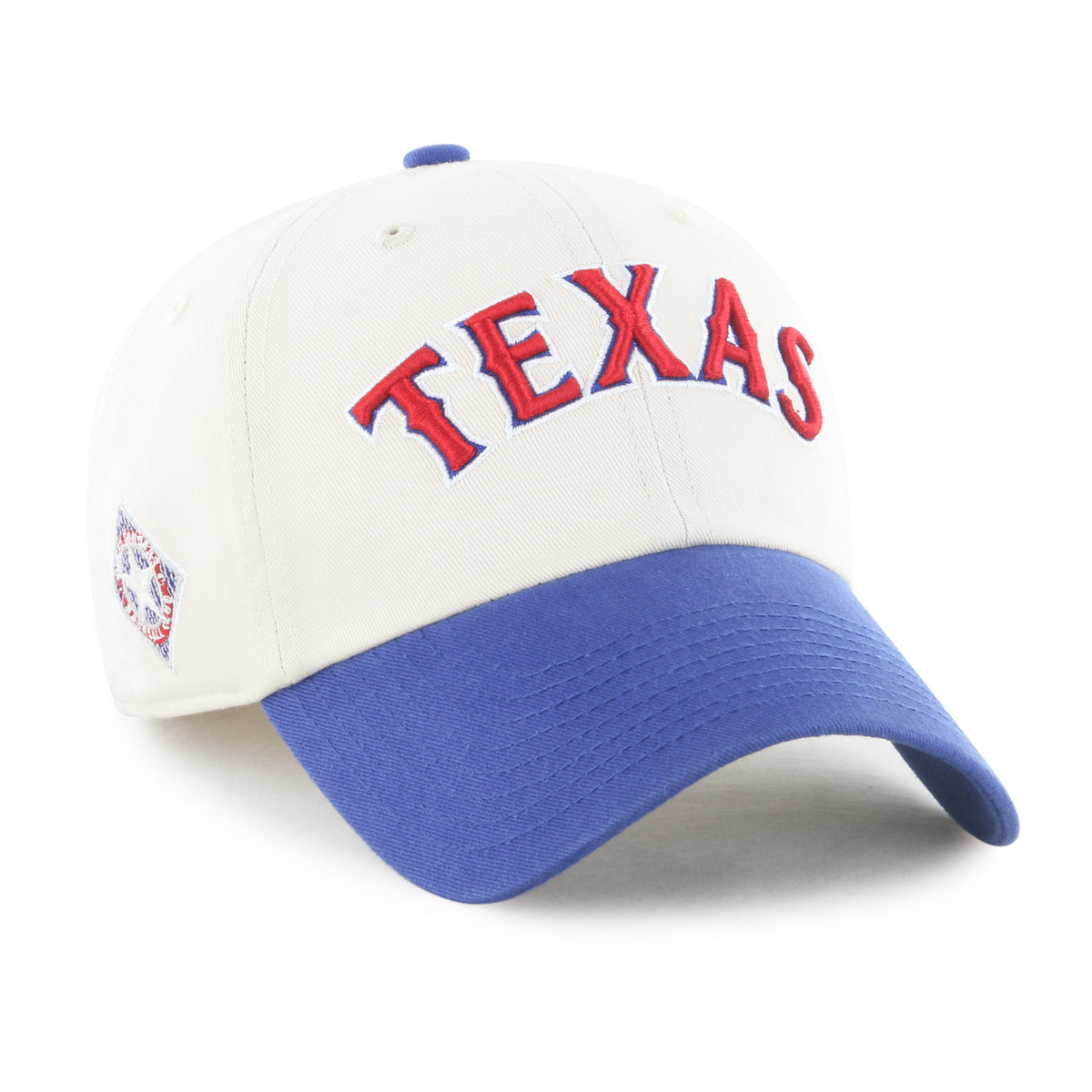 TEXAS RANGERS COOPERSTOWN BALLPARK SCRIPT SHOT '47 CLEAN UP