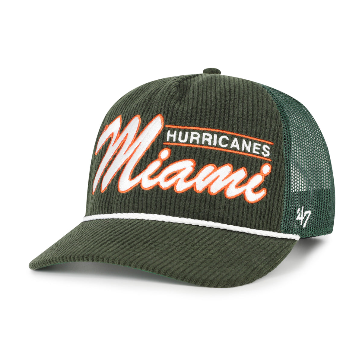 MIAMI HURRICANES DOUBLE HEADER MESH '47 HITCH RF RELAXED FIT