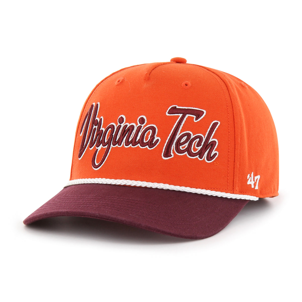 VIRGINIA TECH HOKIES OVERHAND SCRIPT TWO TONE '47 MVP DV