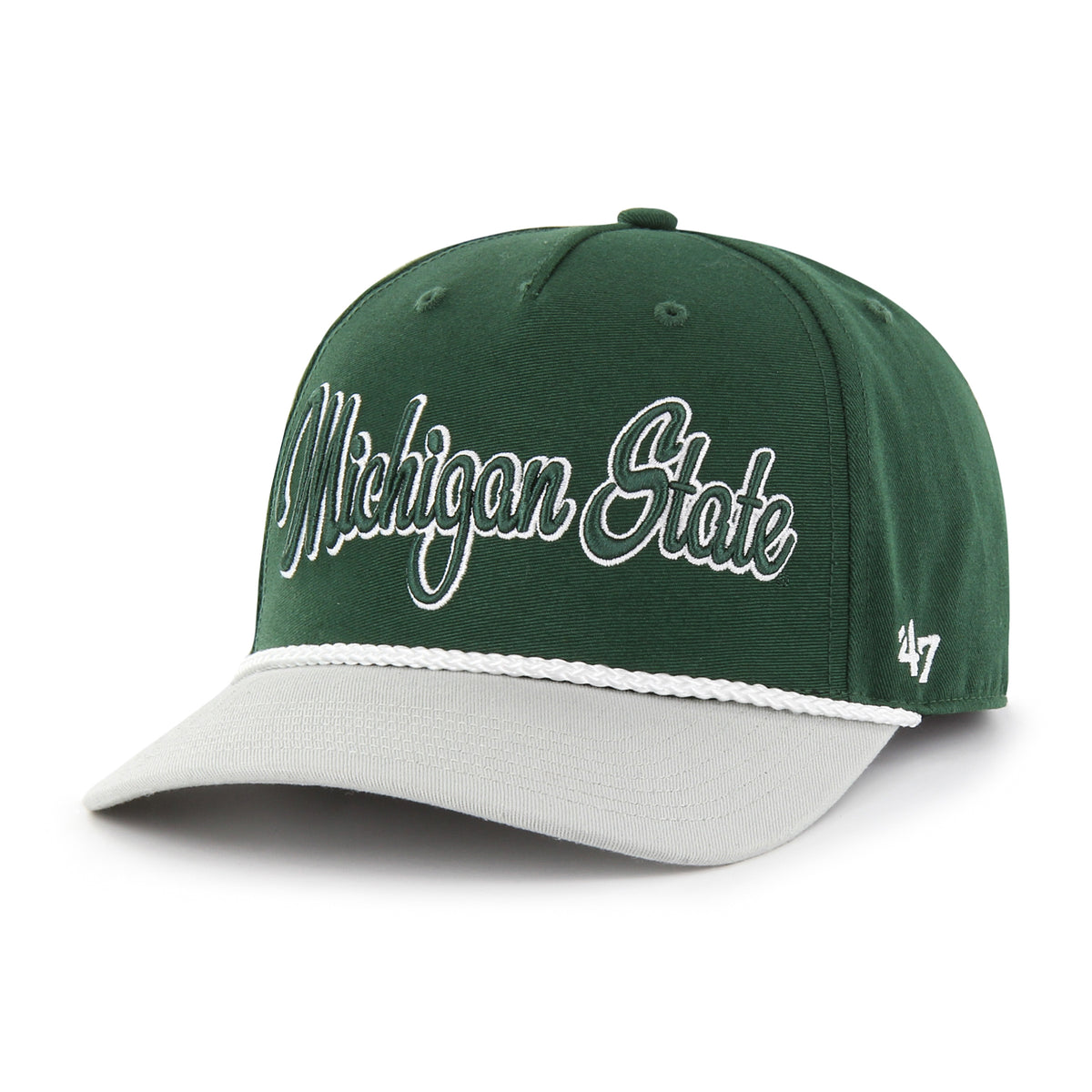 MICHIGAN STATE SPARTANS OVERHAND SCRIPT TWO TONE '47 MVP DV