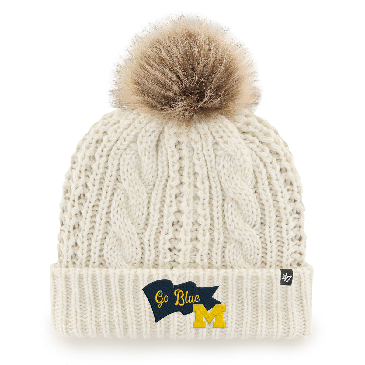 MICHIGAN WOLVERINES WAVE BANNER '47 MEEKO CUFF KNIT WOMENS