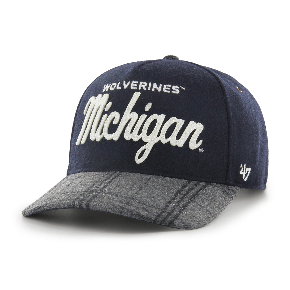 MICHIGAN WOLVERINES WINDOWPANE PLAID '47 HITCH RF RELAXED FIT