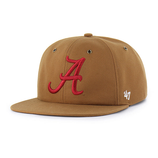 レア美品　Carhartt ダックベスト カーディナルレッドXL カレッジロゴ ALABAMA CRIMSON TIDE CARHARTT '47 CAPTAIN RL RELAXED FIT
