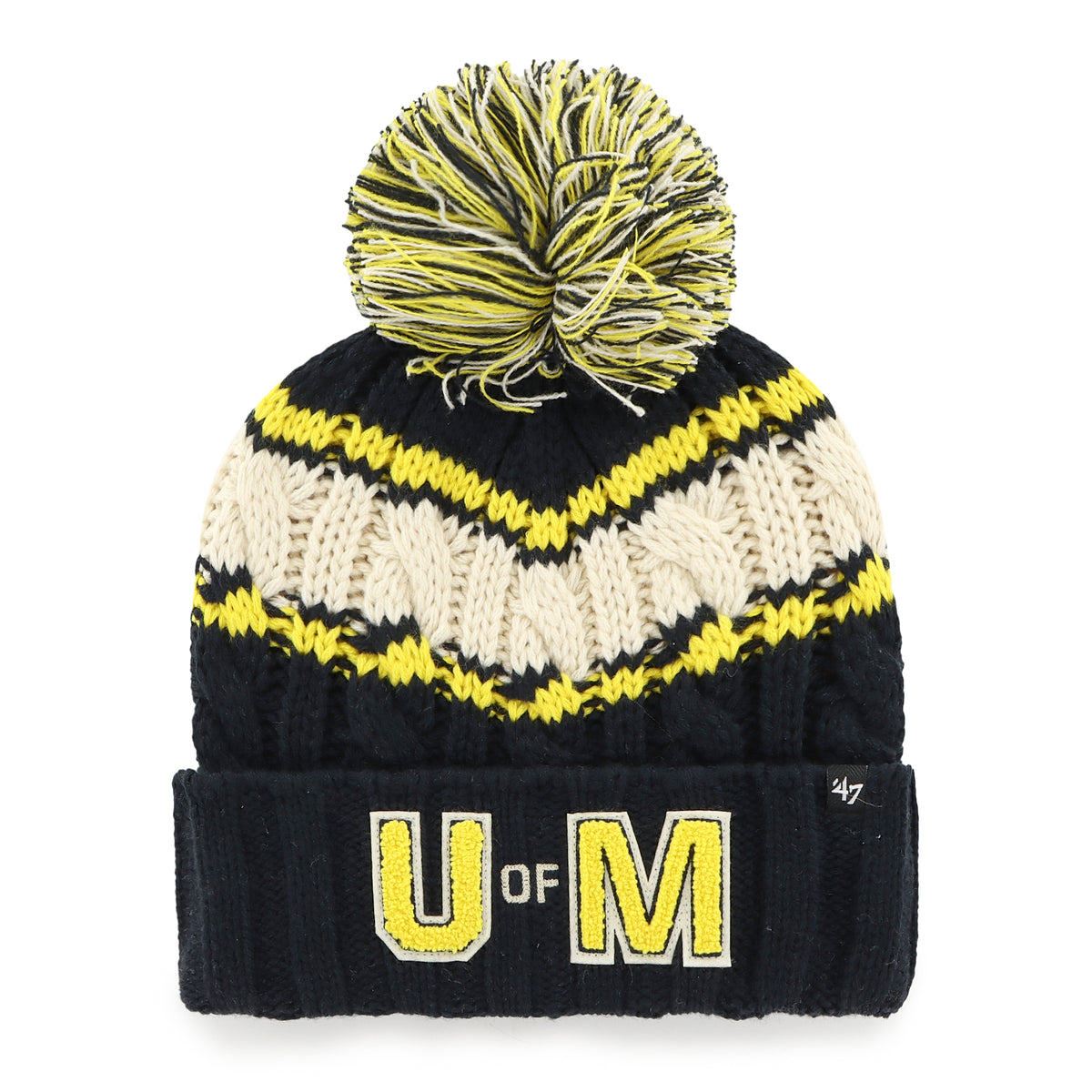 MICHIGAN WOLVERINES VINTAGE EMMA '47 CUFF KNIT WOMENS