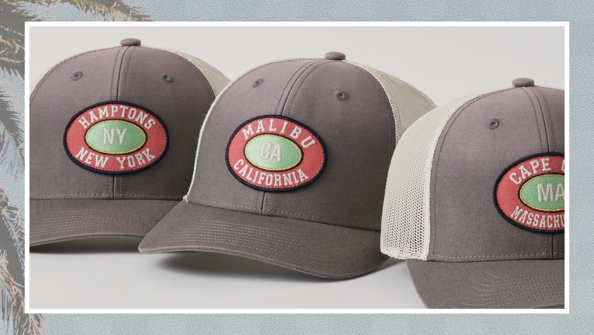 three hitch hats lined up