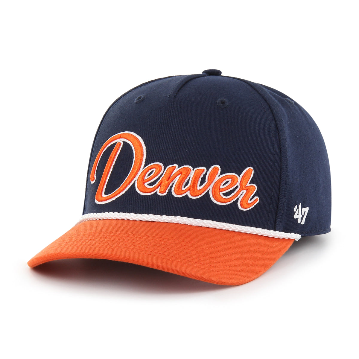 DENVER BRONCOS OVERHAND SCRIPT TWO TONE '47 MVP DV