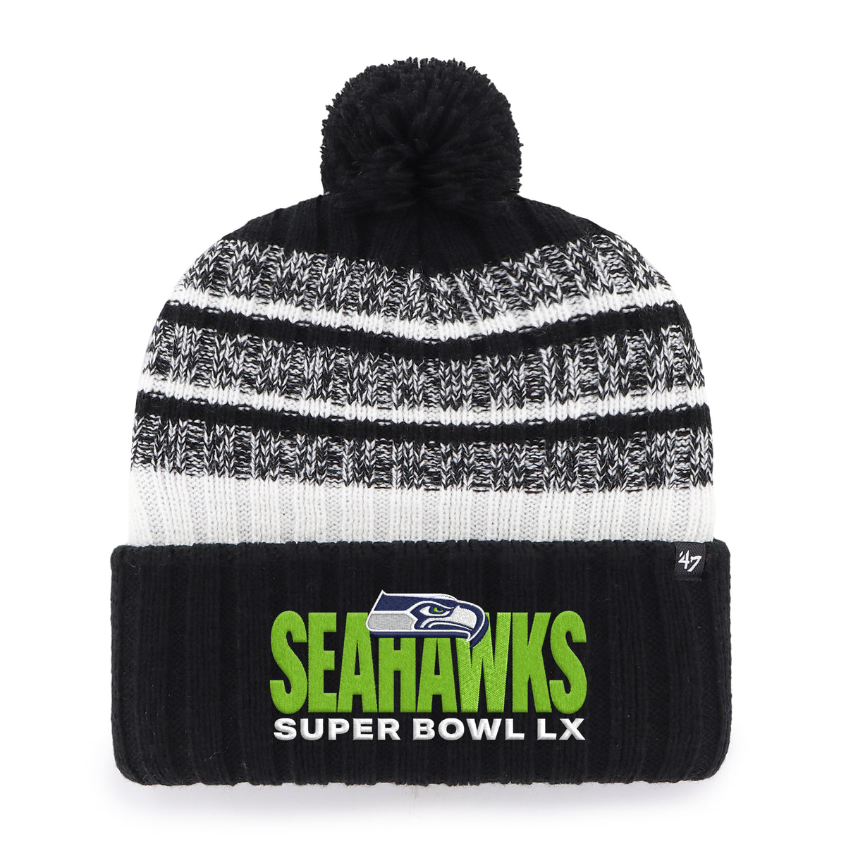SEATTLE SEAHAWKS SUPER BOWL LX TAVERN '47 CUFF KNIT