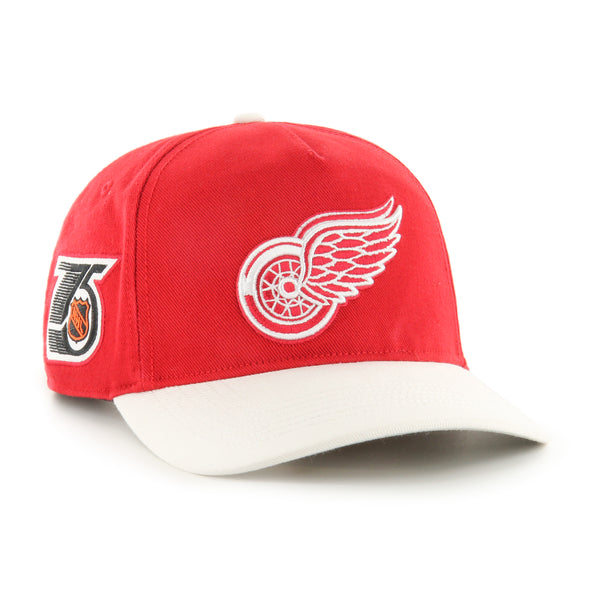 Detroit Red Wings Script Red/White Two Tone Snapback Adjustable Plastic  Snap Back Hat/Cap