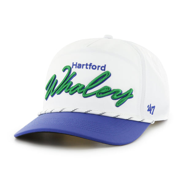 Hartford Whalers '47 Vintage Hockey Logo Clean Up Adjustable Hat - Green