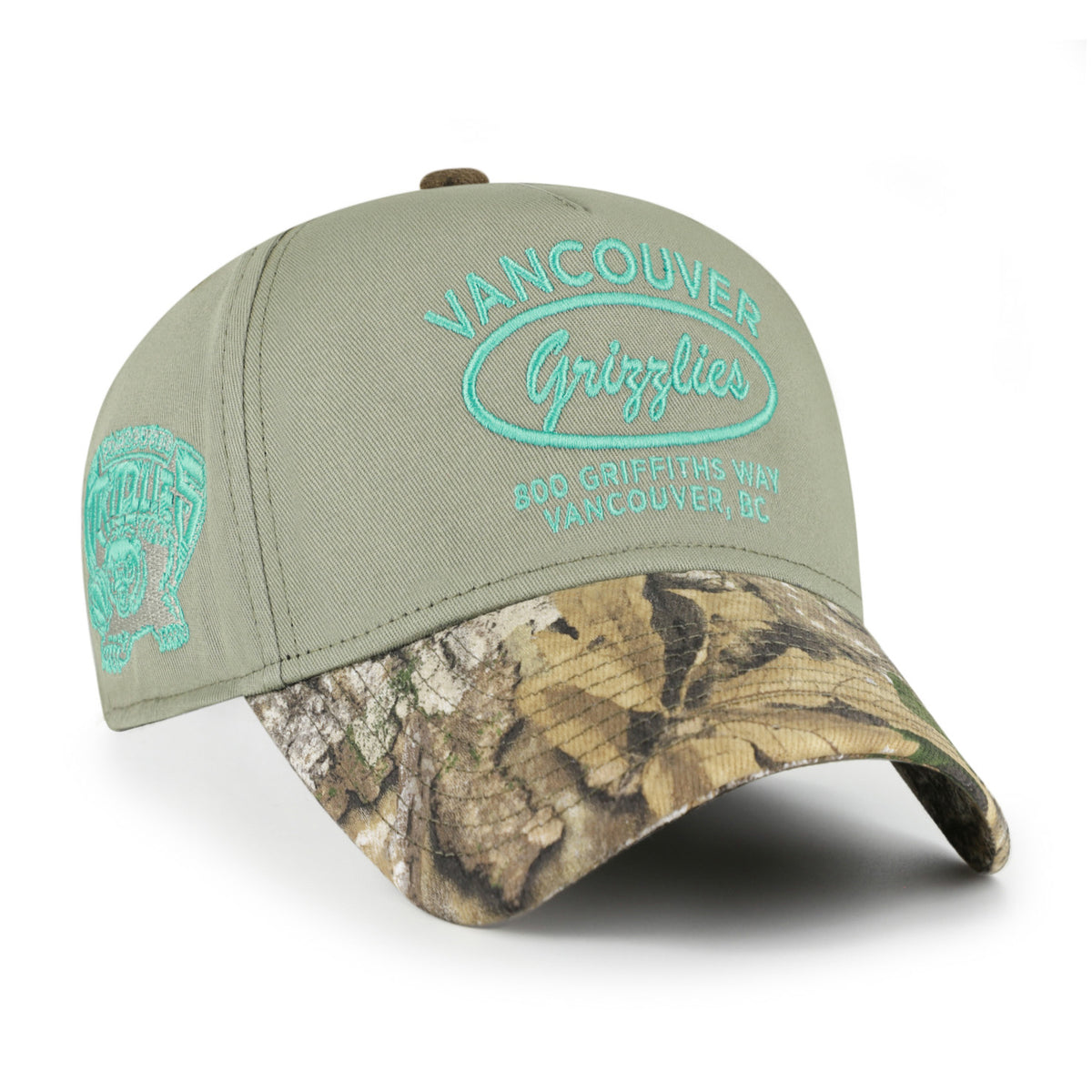 VANCOUVER GRIZZLIES REALTREE OVAL PATCH '47 MVP