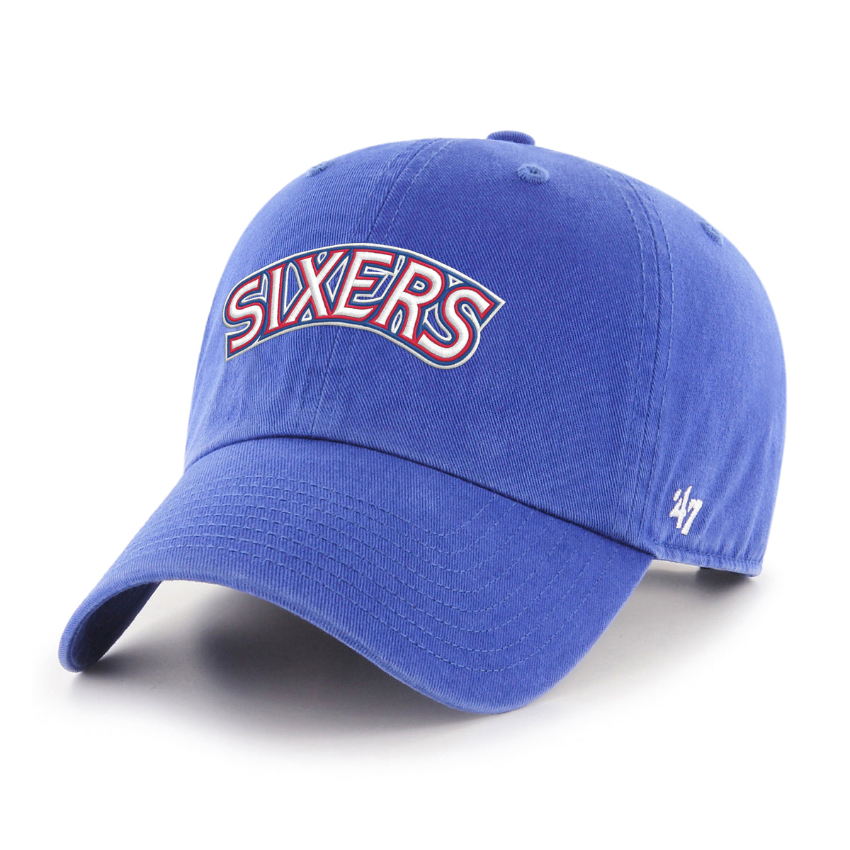 PHILADELPHIA 76ERS HARDWOOD CLASSICS SCRIPT '47 CLEAN UP
