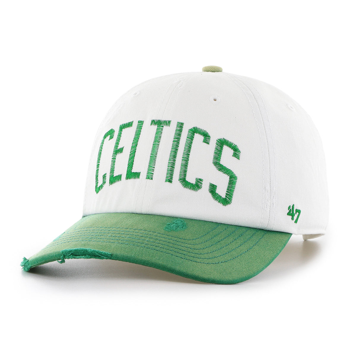 BOSTON CELTICS HARDWOOD CLASSICS WORN SCRIPT '47 CLEAN UP MF MID FIT