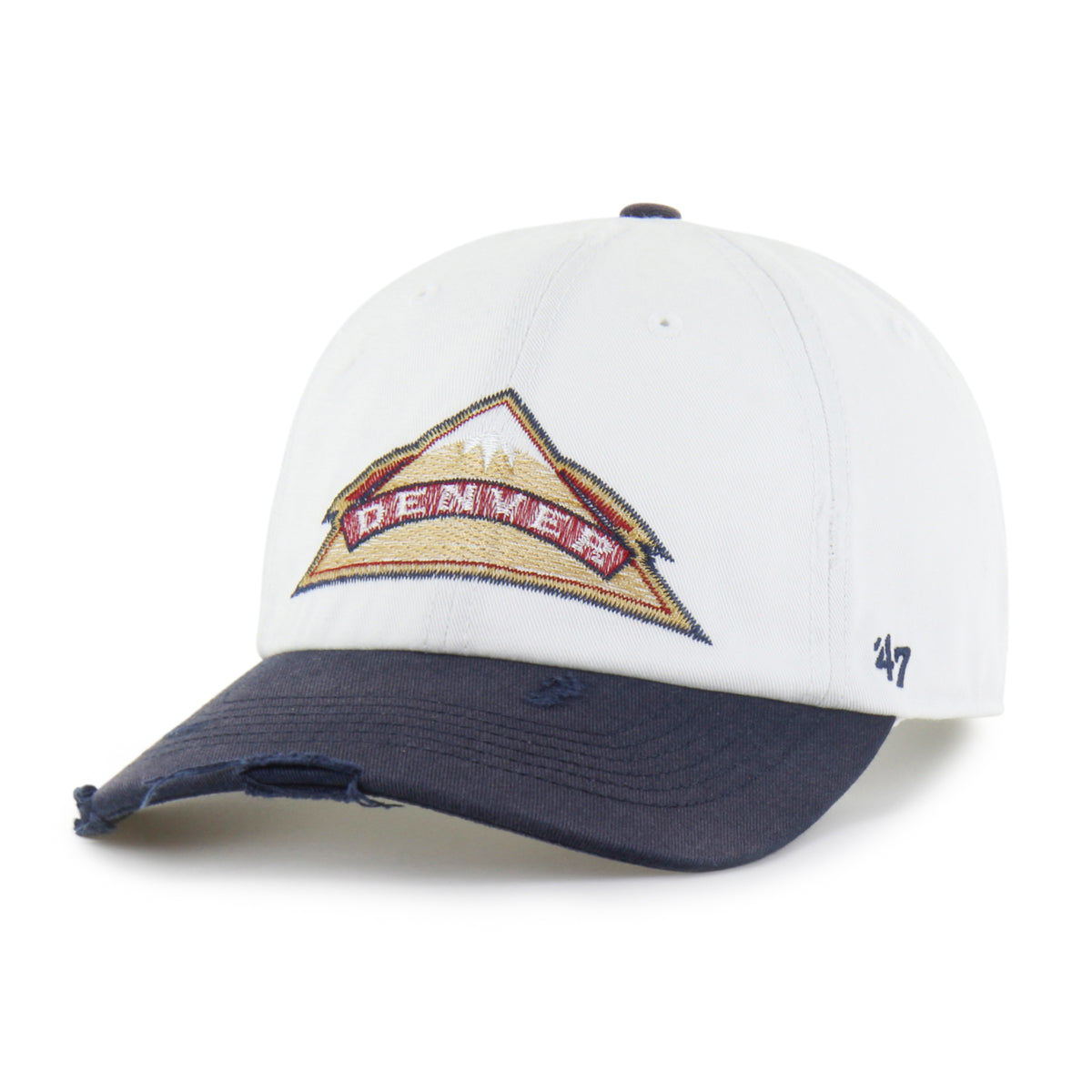 DENVER NUGGETS HARDWOOD CLASSICS WORN SCRIPT '47 CLEAN UP MF MID FIT