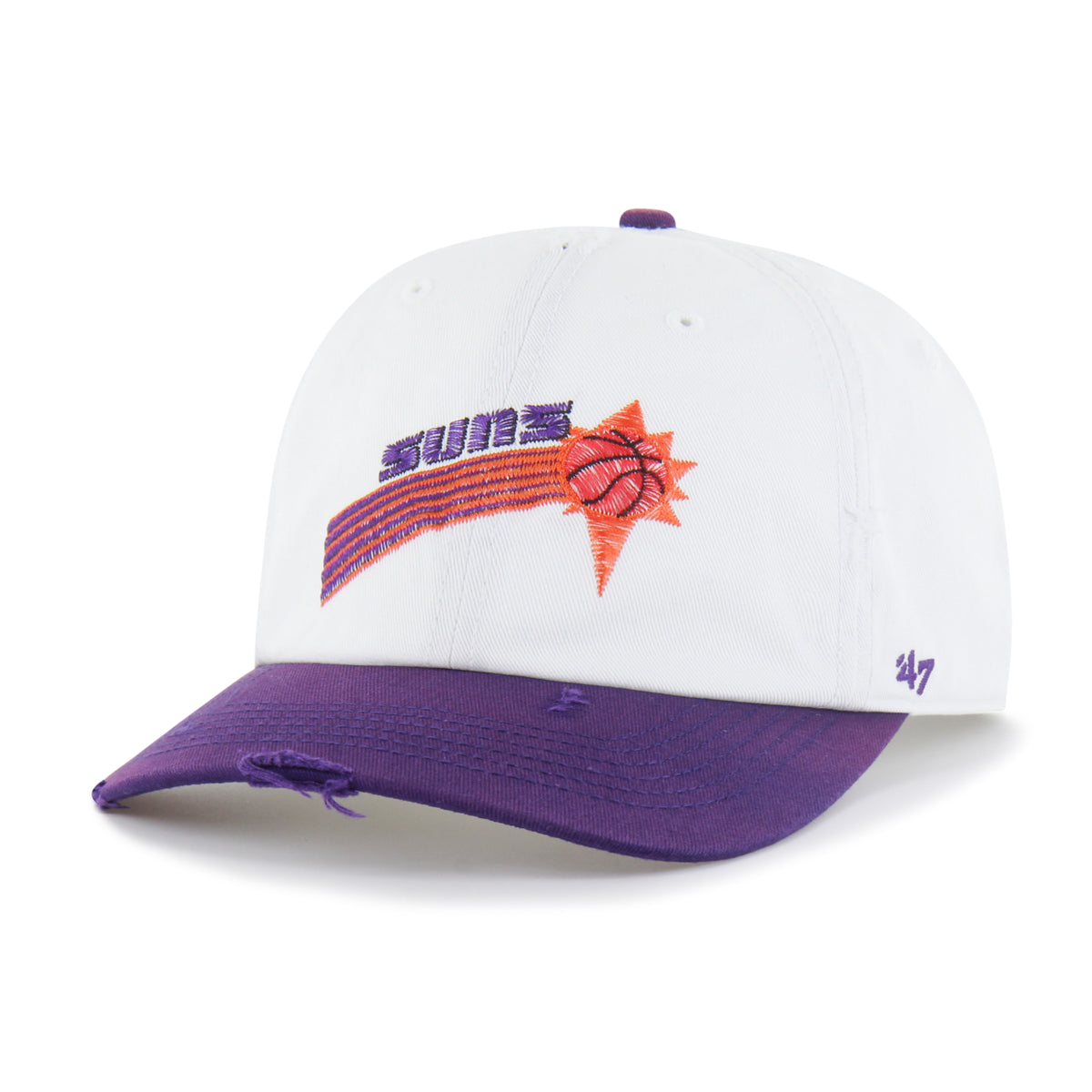 PHOENIX SUNS HARDWOOD CLASSICS WORN SCRIPT '47 CLEAN UP MF MID FIT