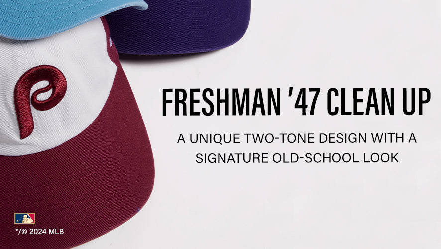 Freshman '47 Clean Up. A unique two-tone design with a signature old-school look.