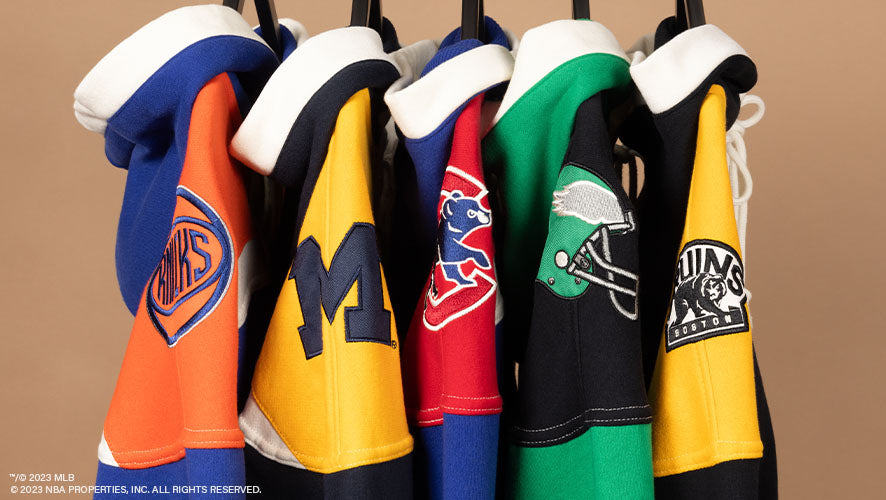 '47 Lacer. Our bestselling fleece hoodie with the look of a hockey sweater.