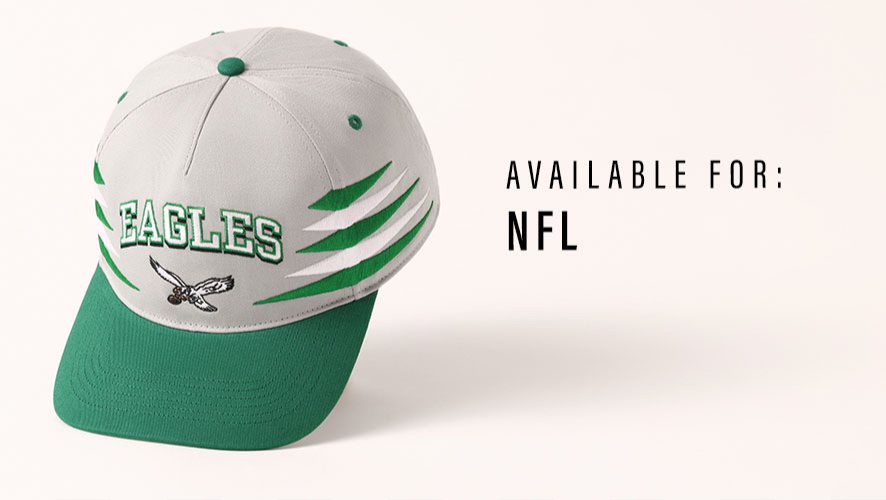 AVAILABLE FOR: NFL- Eagles Diamond cut hat.