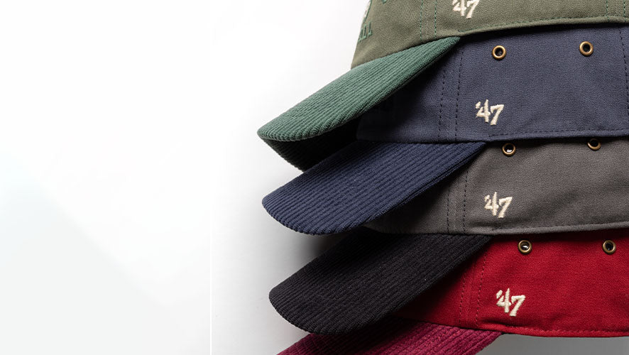 Ridgeway '47 Clean Up. A relaxed strapback with a canvas crown and corduroy visor.