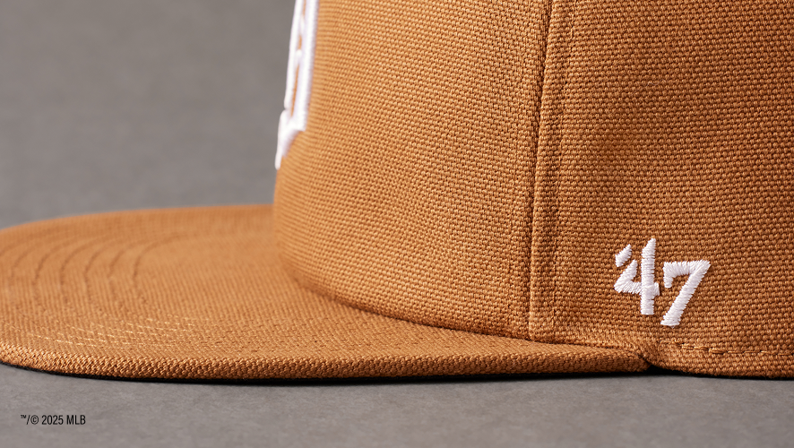detail image of the side of a carhartt hat