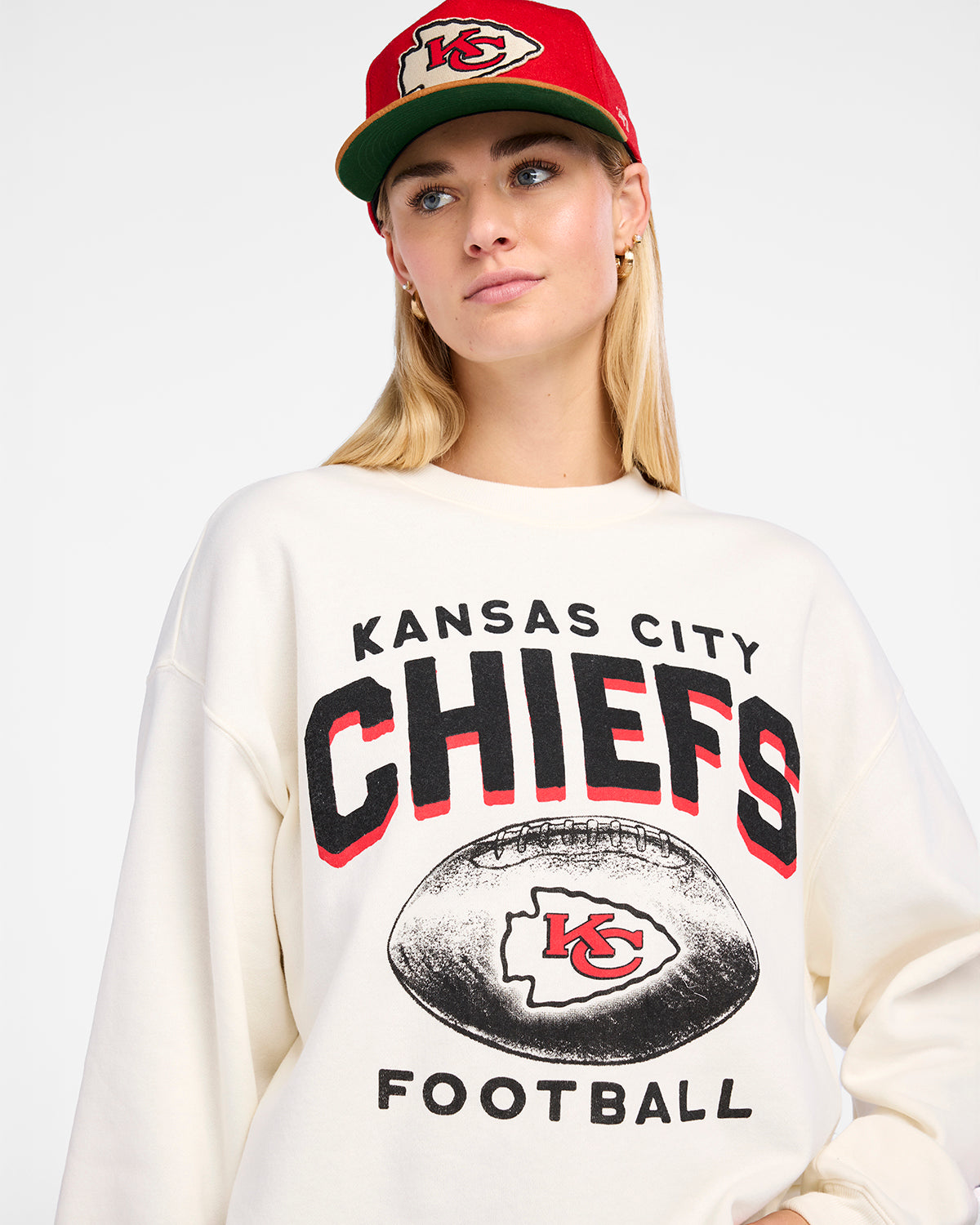 KANSAS CITY CHIEFS ARCH CLOUD '47 OVERSIZED CREW WOMENS