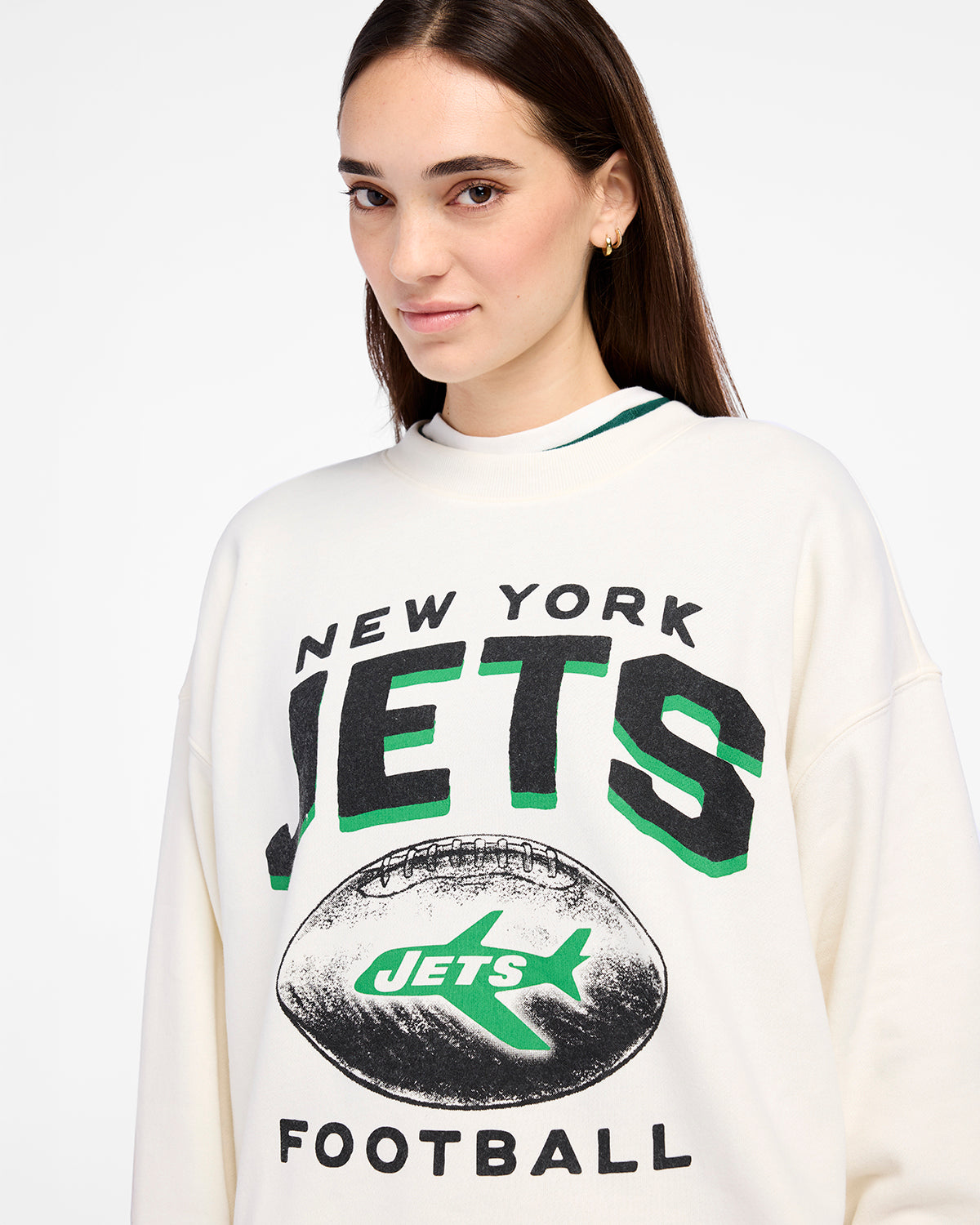 NEW YORK JETS HISTORIC ARCH CLOUD '47 OVERSIZED CREW WOMENS