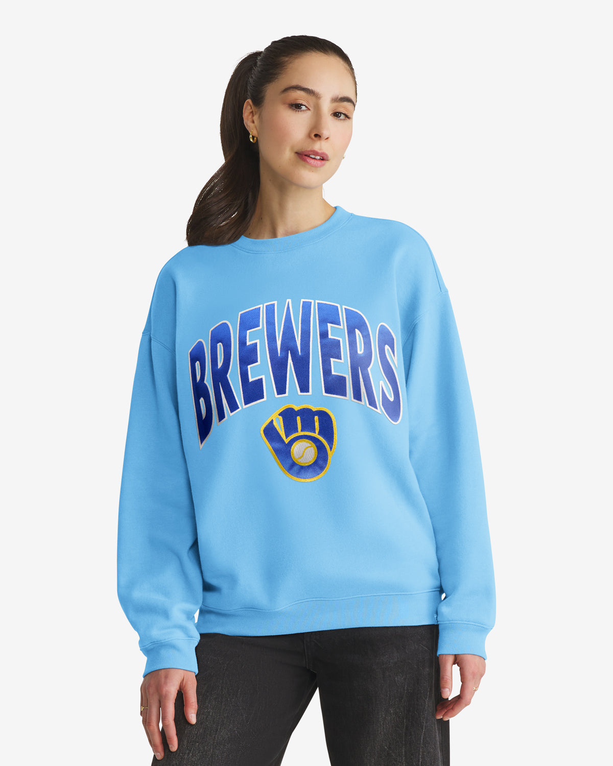 MILWAUKEE BREWERS COOPERSTOWN EXTRA INNINGS '47 OVERSIZED CREW WOMENS
