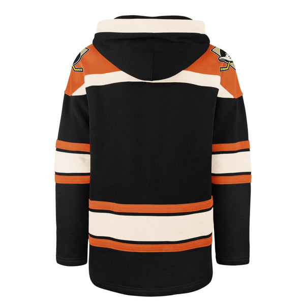 Anaheim Ducks CCM Lace-Up Pullover Hoodie - Black