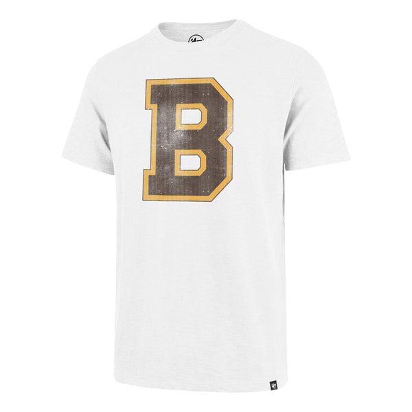 Boston Bruins Retro Brand Charcoal Vintage Style Scrum NHL T-Shirt