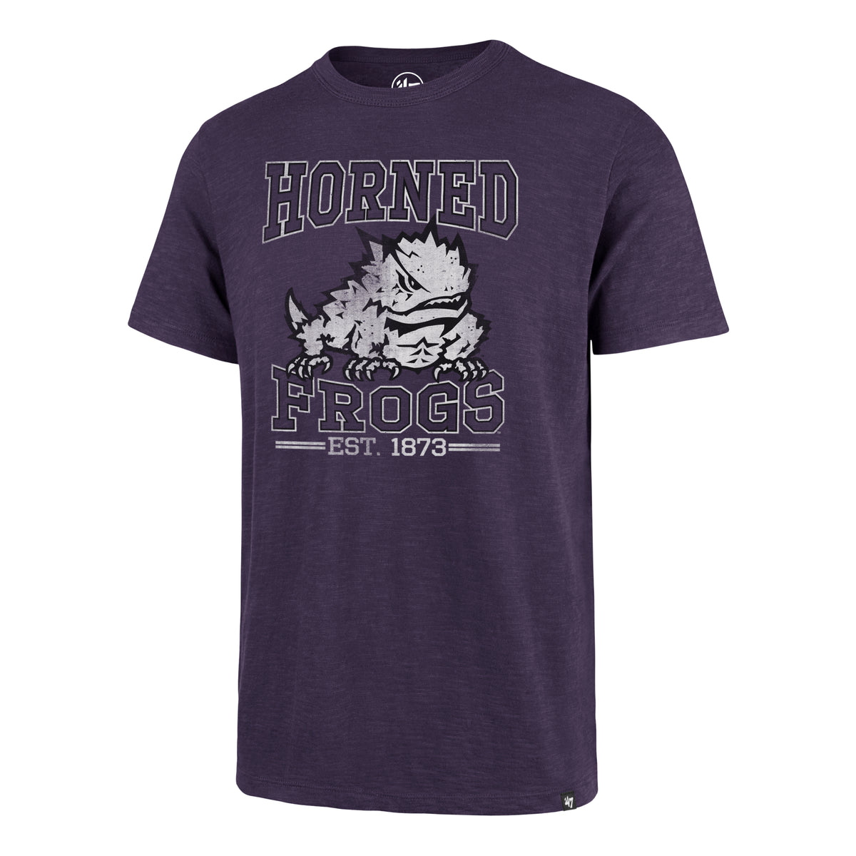 TEXAS CHRISTIAN HORNED FROGS TCU BLOCK BUILT SCRUM TEE