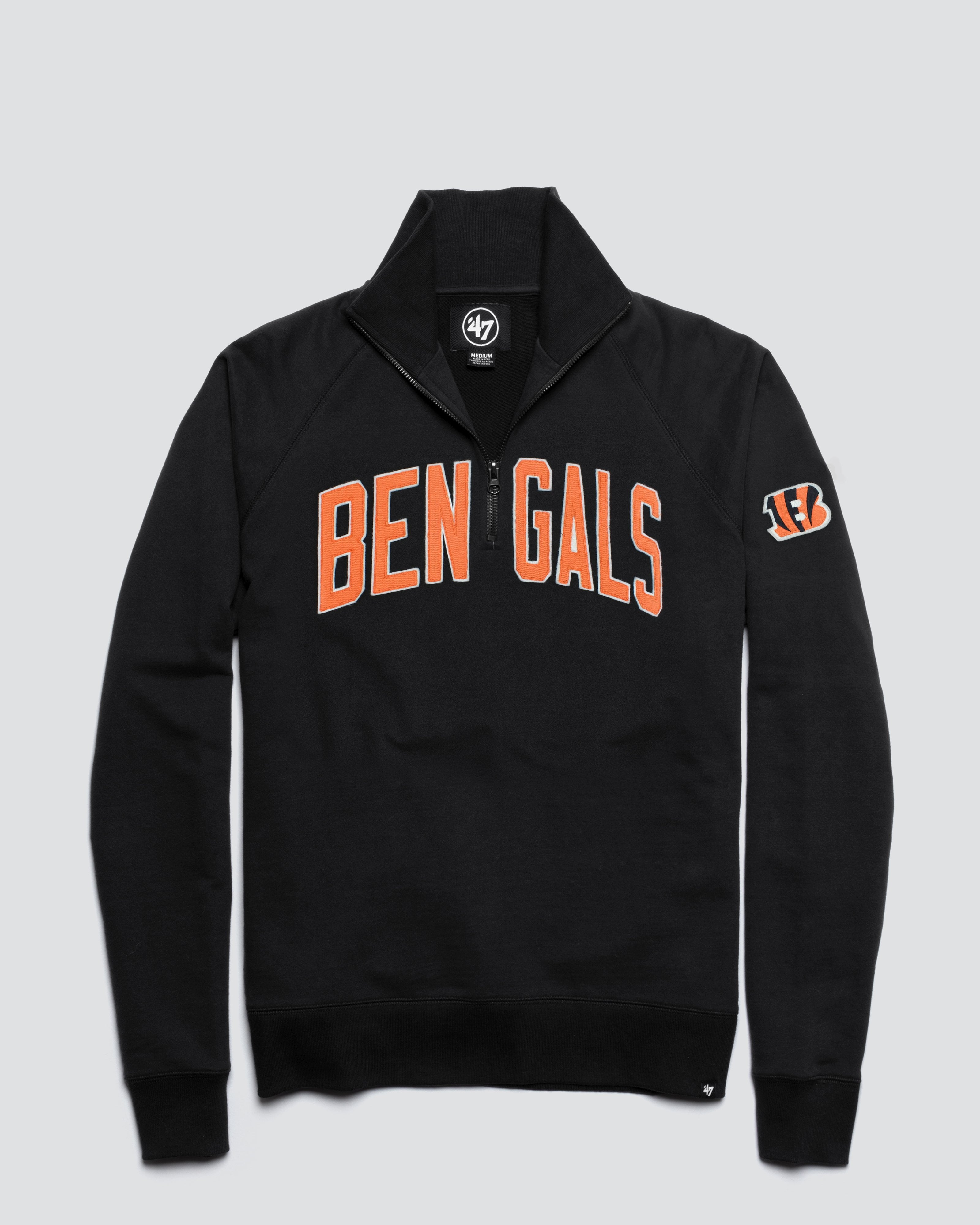 CINCINNATI BENGALS BANKS '47 HARRIS SCRIMMAGE 1/4 ZIP