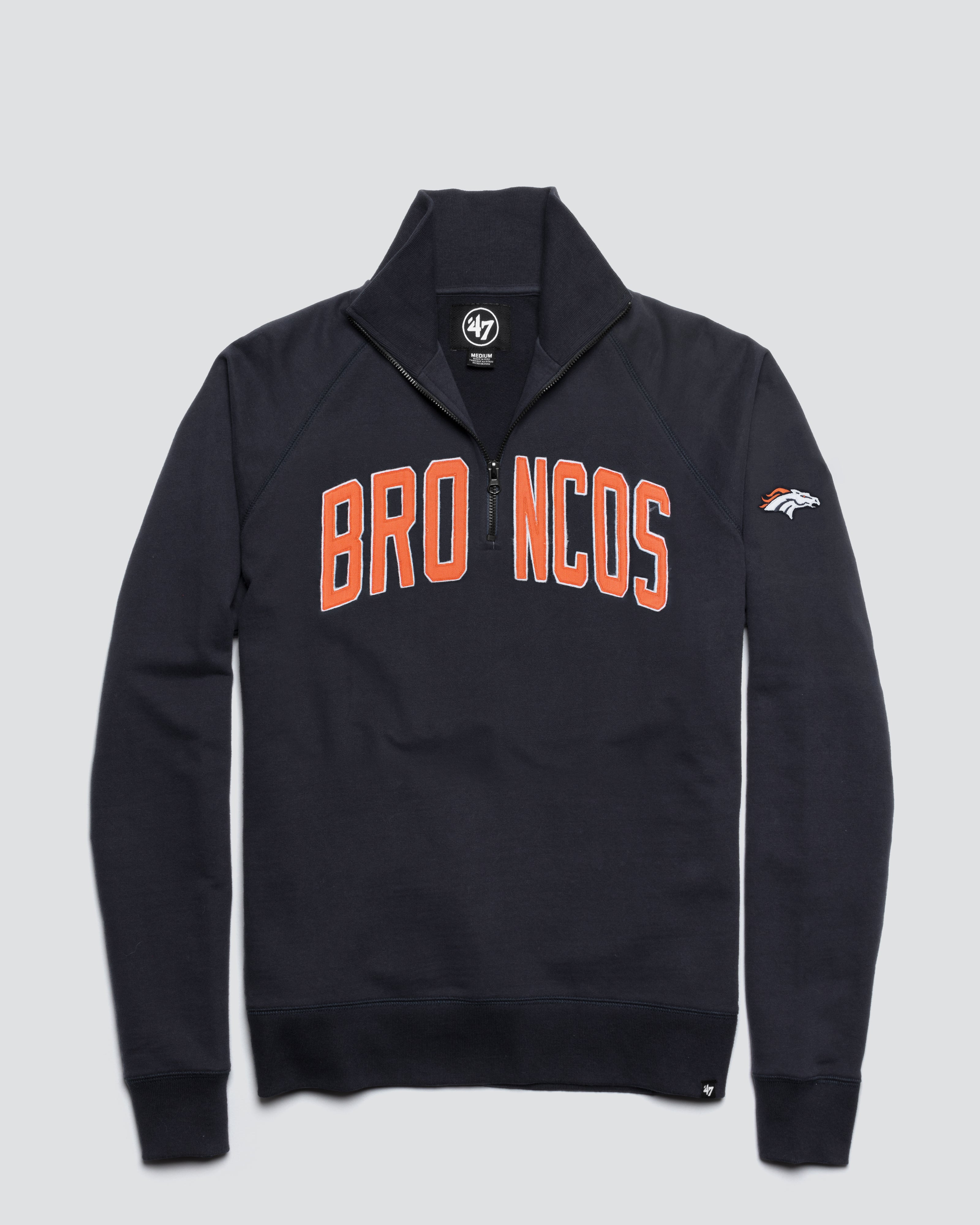 DENVER BRONCOS BANKS '47 HARRIS SCRIMMAGE 1/4 ZIP