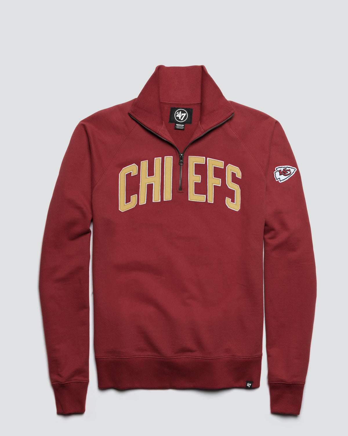 KANSAS CITY CHIEFS BANKS '47 HARRIS SCRIMMAGE 1/4 ZIP