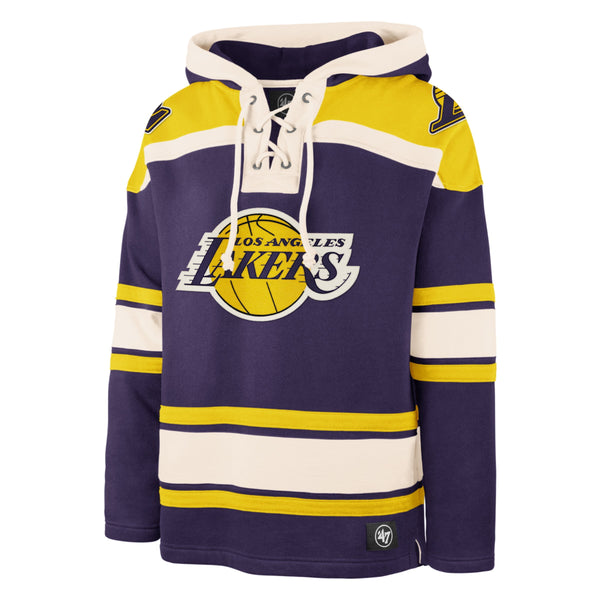 47 Brand Los Angeles Lakers Superior Lacer Hoodie Purple - Size L