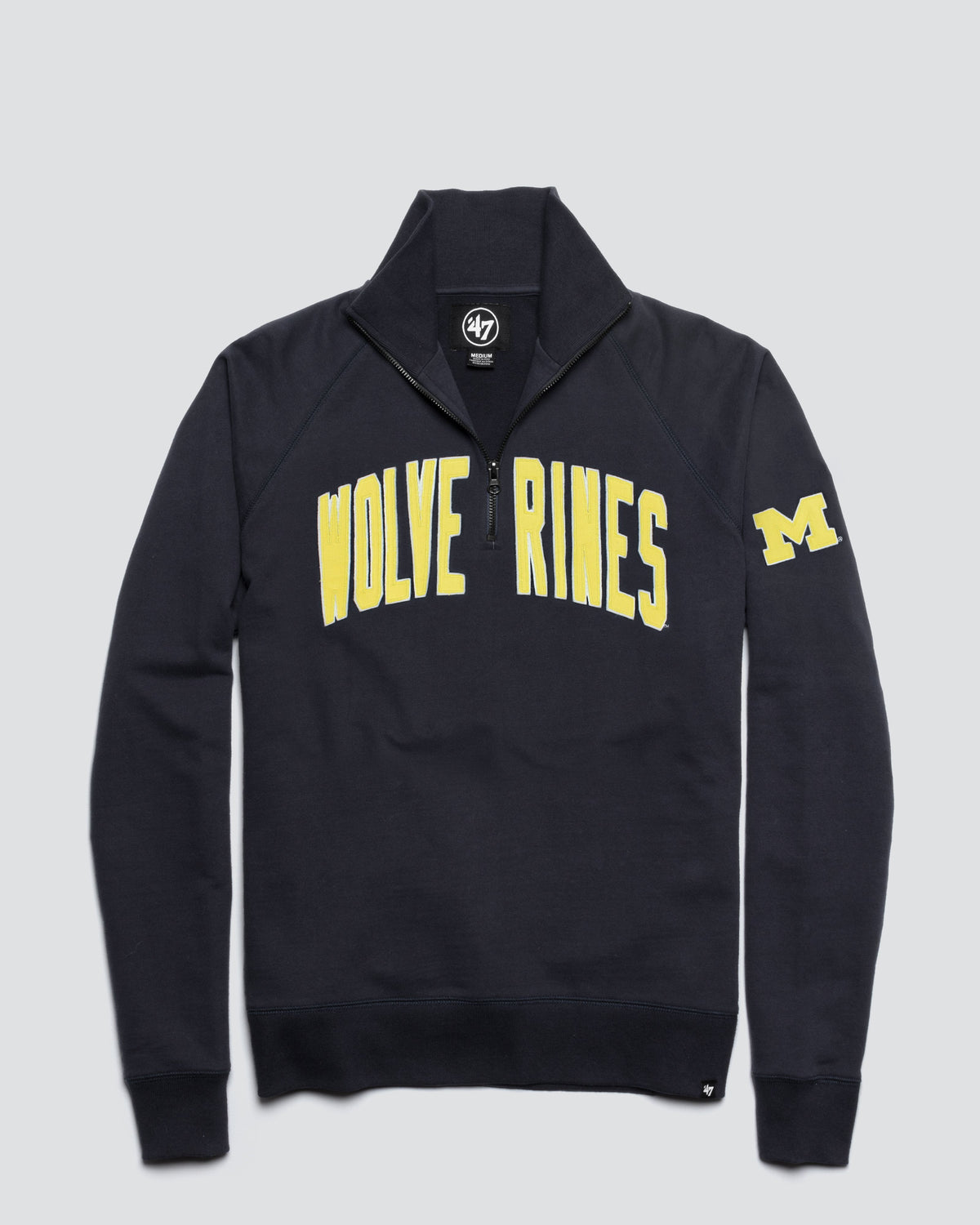MICHIGAN WOLVERINES BANKS '47 HARRIS SCRIMMAGE 1/4 ZIP