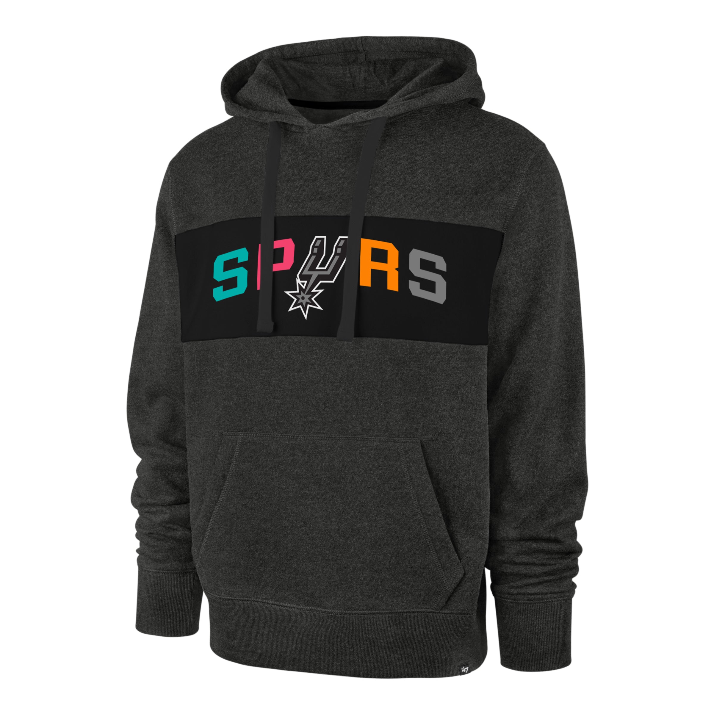 SAN ANTONIO SPURS 22 NBA CITY EDITION WORDMARK '47 CHEST PASS HOOD