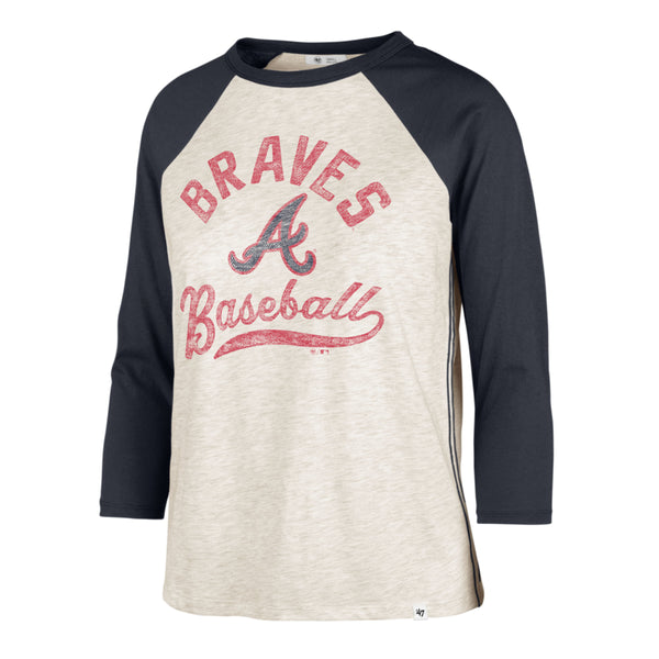 47 Women's San Francisco Giants Cream Retro Daze 3/4 Raglan Long Sleeve  T-Shirt