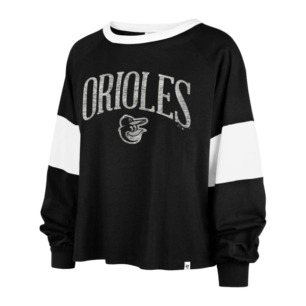 47 Women's Baltimore Orioles Black Long Sleeve T-Shirt