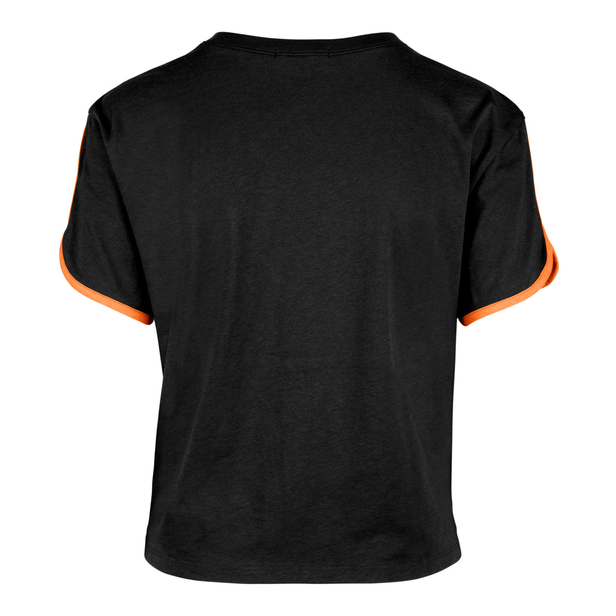 BALTIMORE ORIOLES PREMIER WORDMARK '47 DOLPHIN HEM CROP WOMENS
