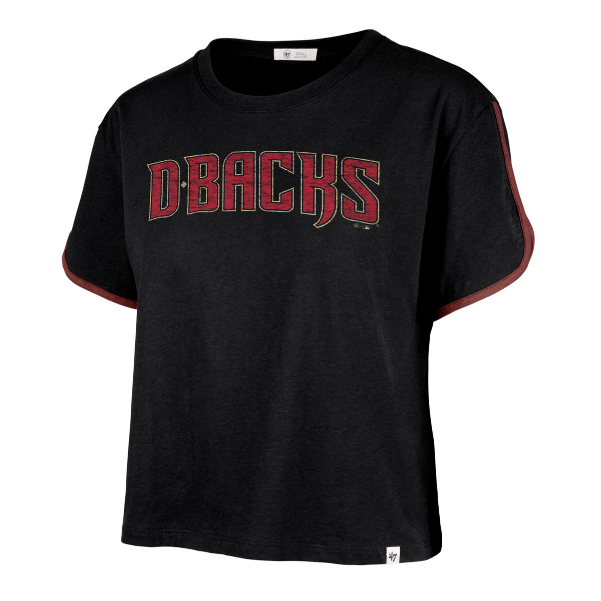 ARIZONA DIAMONDBACKS PREMIER WORDMARK '47 DOLPHIN HEM CROP WOMENS
