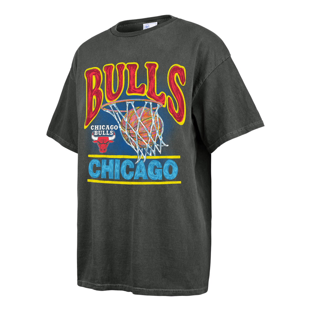 CHICAGO BULLS VINTAGE '47 TUBULAR BOYFRIEND TEE WOMENS