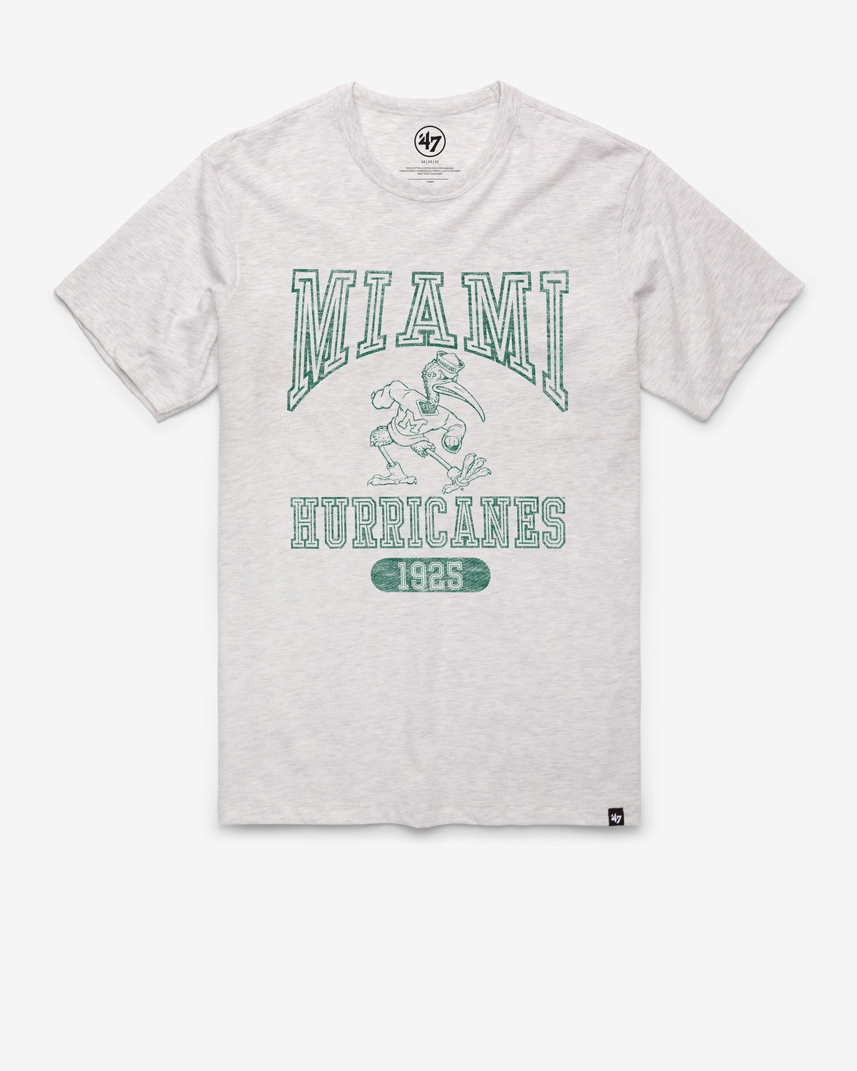 MIAMI HURRICANES VINTAGE LINE PRESS '47 FRANKLIN TEE
