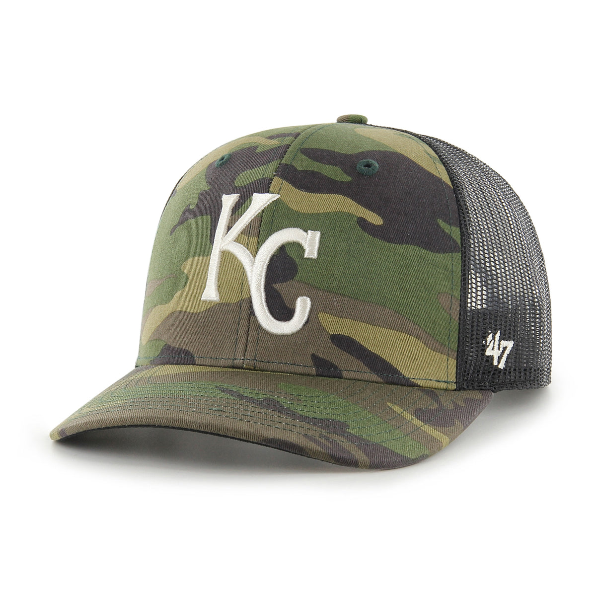 KANSAS CITY ROYALS CAMO '47 TRUCKER
