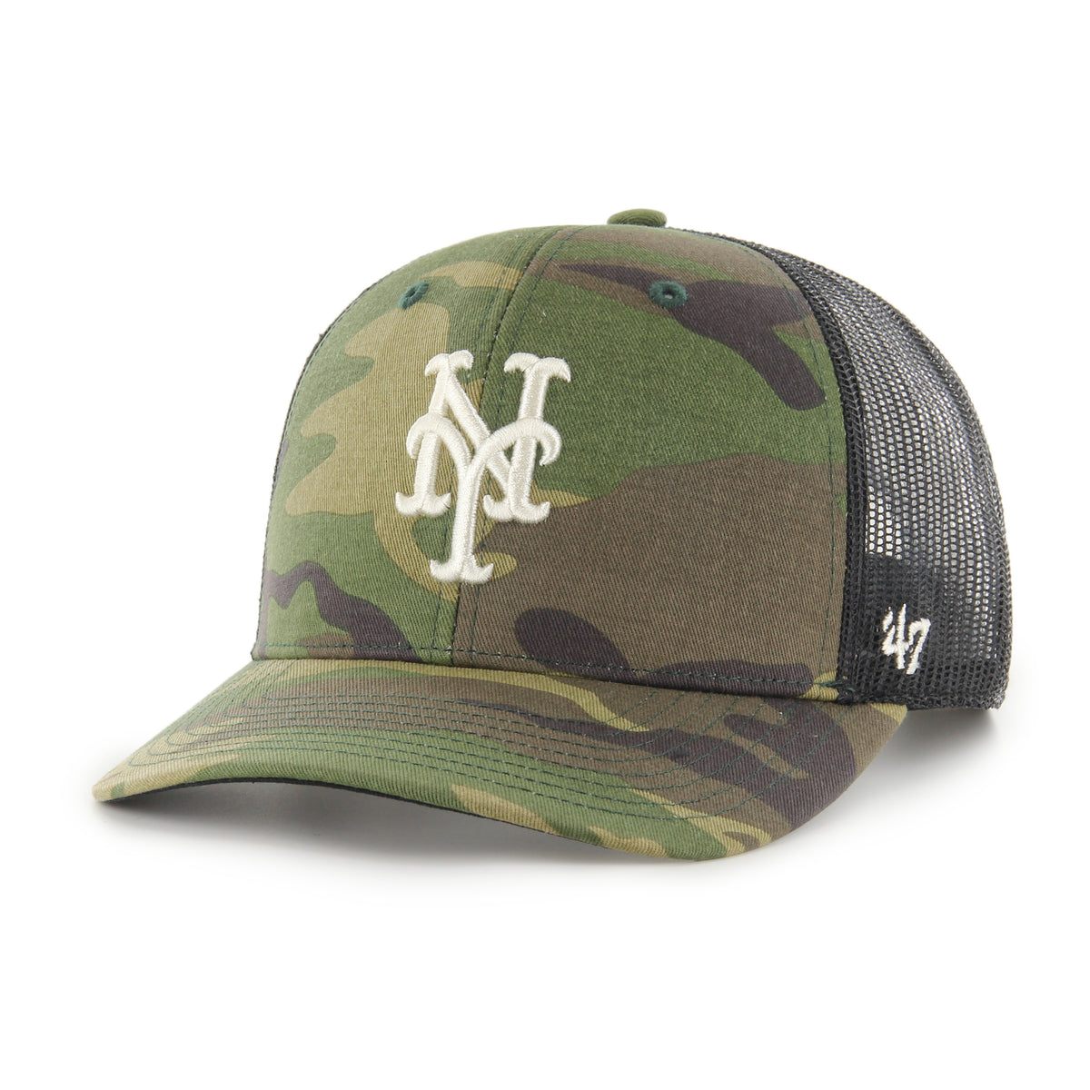 NEW YORK METS CAMO '47 TRUCKER