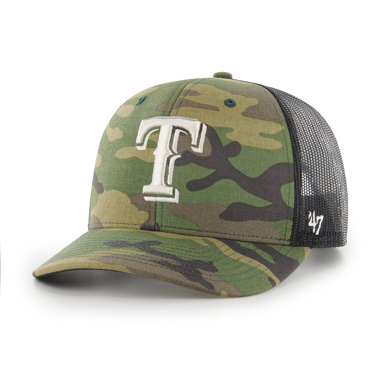 TEXAS RANGERS CAMO '47 TRUCKER